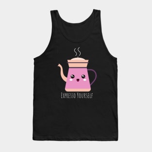 Expresso Yourself: Cute Coffee Pot T-Shirt & More | PunnyHouse Tank Top